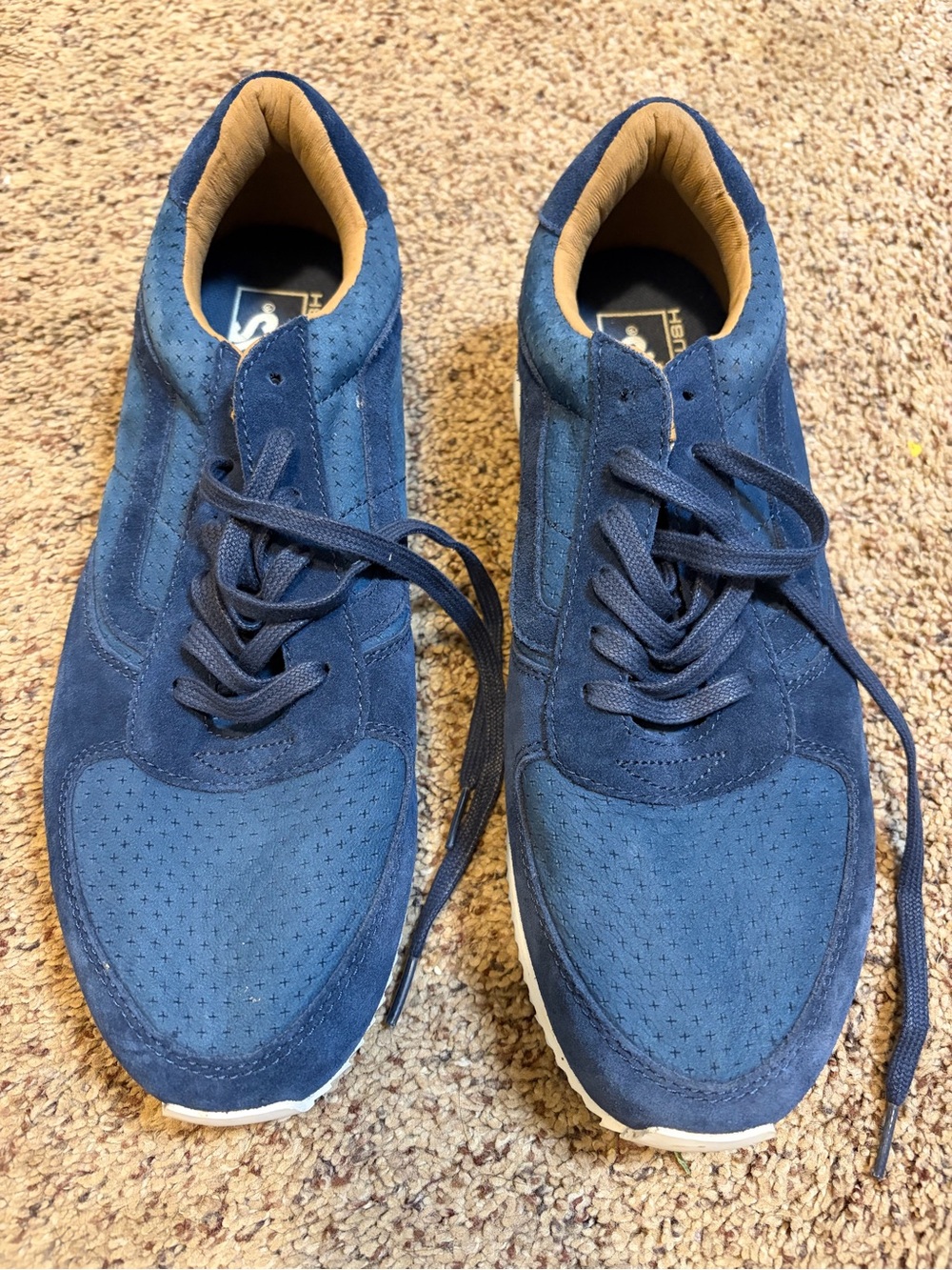 Vans Men's Navy Blue Suede Athletic Sneakers 10.5